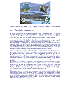 La Seigneurie du Lac Matapédia - Association des Familles DAmours