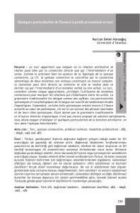 Quelques particularités de l`énoncé à prédicat nominal en