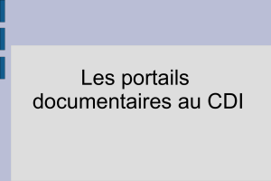 Les portails documentaires au CDI