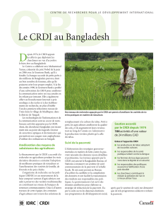 Le CRDI au Bangladesh - International Development Research Centre
