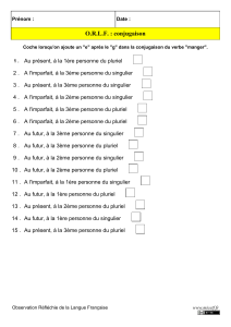 ORLF : conjugaison