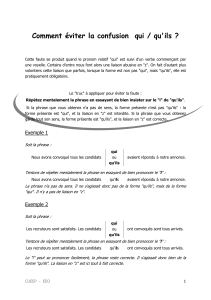 Comment éviter la confusion qui / qu`ils - Univ