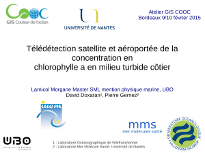 Télédétection hyperspectrale des eaux littorales turbides. - GIS-COOC