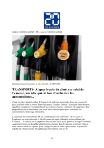 TRANSPORTS- Aligner le prix du diesel sur celui de l