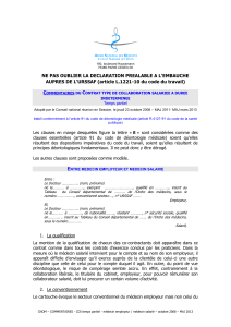 temps partiel - Conseil National de l`Ordre des Médecins