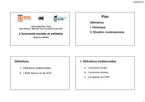 L`économie sociale et solidaire