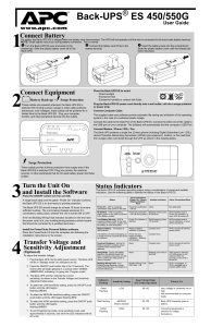 Back-UPS ES 450/550 User Guide