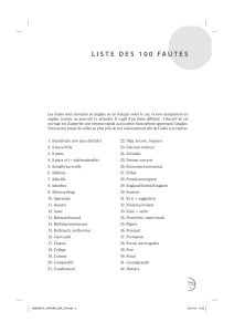 Liste des 100 fautes ( PDF