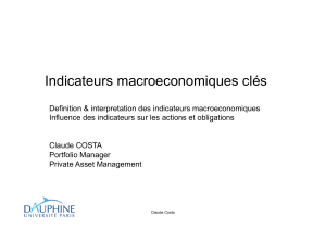 Indicateurs macroeconomiques clés