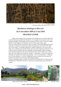 Résidence artistique à Hiva Oa du 5 novembre - Riec-sur