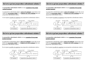 Qu`est-ce qu`une proposition subordonnée relative ? Qu`est