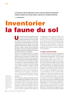 inventorier la faune du sol