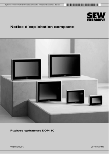 Notice d`exploitation compacte Pupitres opérateurs DOP11C