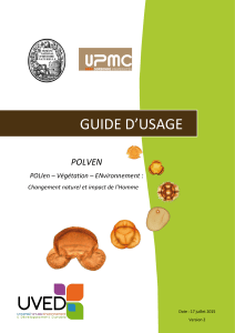 Guide d`usage Polven - Plateforme pédagogique du Muséum