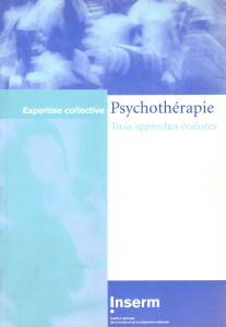Psychothérapie – Trois approches évaluées - iPubli