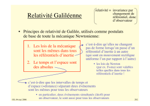 Relativité Galiléenne