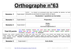 Orthographe n°63 - bla-bla cycle 3