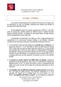 Association France Union Indienne Le Bulletin de l`AFUI n°63