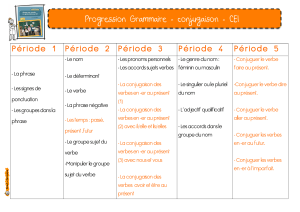 Progression conjugaison grammaire CE1 et BO