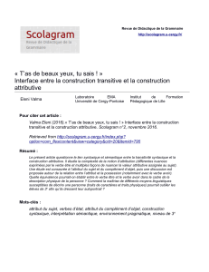 Interface entre la construction transitive et la
