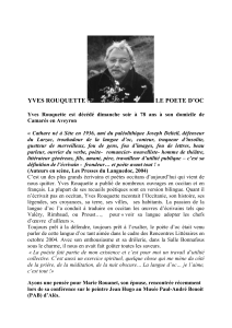 décès de Yves Rouquette