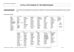 OUTILS SYNTAXIQUES ET ORTHOGRAPHIQUES