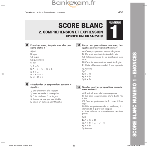 score blanc score blanc