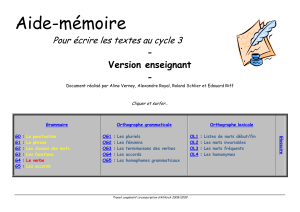 Aide-mémoire