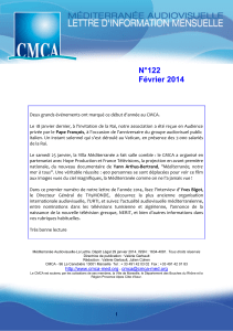 N°122 Février 2014 - Méditerranée Audiovisuelle