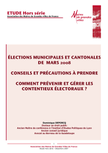 ETUDE Hors série ÉLECTIONS MUNICIPALES ET CANTONALES