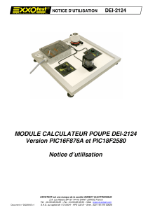 MODULE CALCULATEUR POUPE DEI-2124 Version PIC16F876A