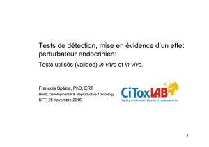 Tests utilisés validés in vitro et in vivo
