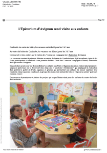 L`Épicurium d`Avignon rend visite aux enfants