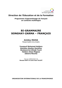 (Bi-grammaire songhay-zarma-français) Chapitre 3