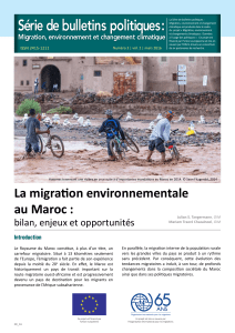 Migration, environnement et changement