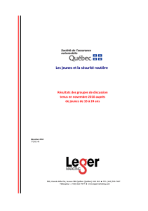 Les jeunes et la sécurité routière
