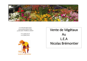 Vente de Végétaux Au L.E.A Nicolas Brémontier