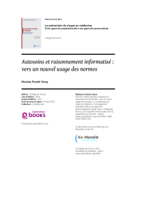 Autosoins et raisonnement informatisé : vers un nouvel usage des