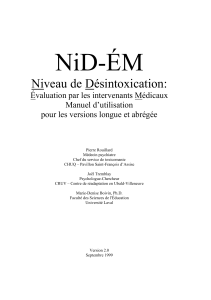 Niveau de Désintoxication