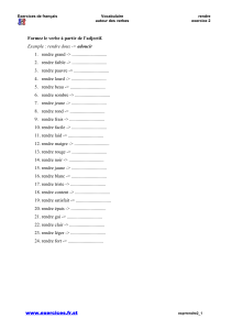 www.exercices.fr.st Formez le verbe à partir de l`adjectif