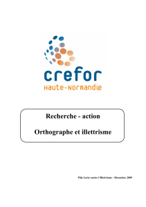 Recherche - action Orthographe et illettrisme