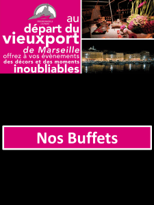 Le buffet - Croisières Marseille Calanques