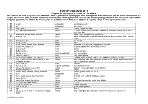 défi étymologique - Académie de Nancy-Metz