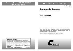 Lampe de bureau - produktinfo.conrad