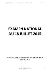 examen national du 18 juillet 2015 - HIPPO-ECNI