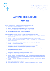 ASTHME DE L`ADULTE Item 226