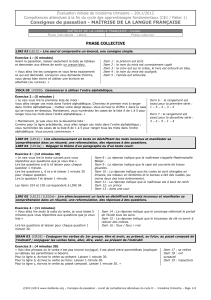 Consignes de passation - MAÎTRISE DE LA LANGUE