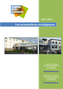 orientations strategiques 2012-2017 - Clinique Saint