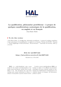 La qualification, phénomène protéiforme - à propos de - Hal-SHS