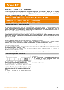 Informations clés pour l`investisseur AMUNDI ETF MSCI EMU HIGH